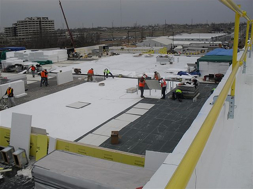 Mercy Hospital Installs Insulfoam EPS Tapered Roof Insulation