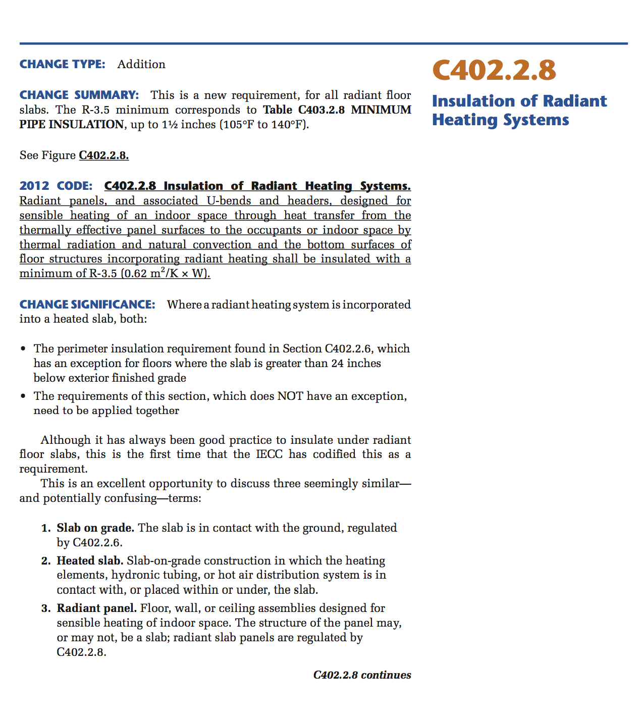 2012 IECC Code Changes