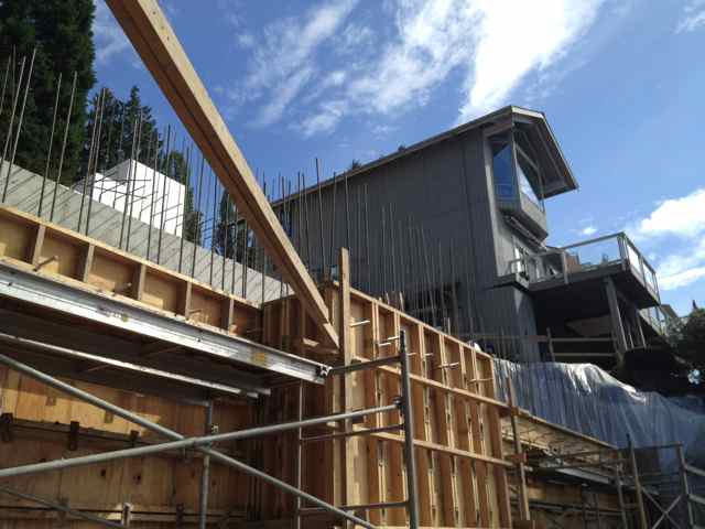 Geofoam Installation, Lake Washington Residence