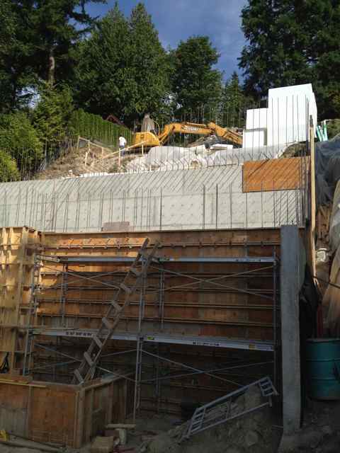 Geofoam Installation, Lake Washington Residence