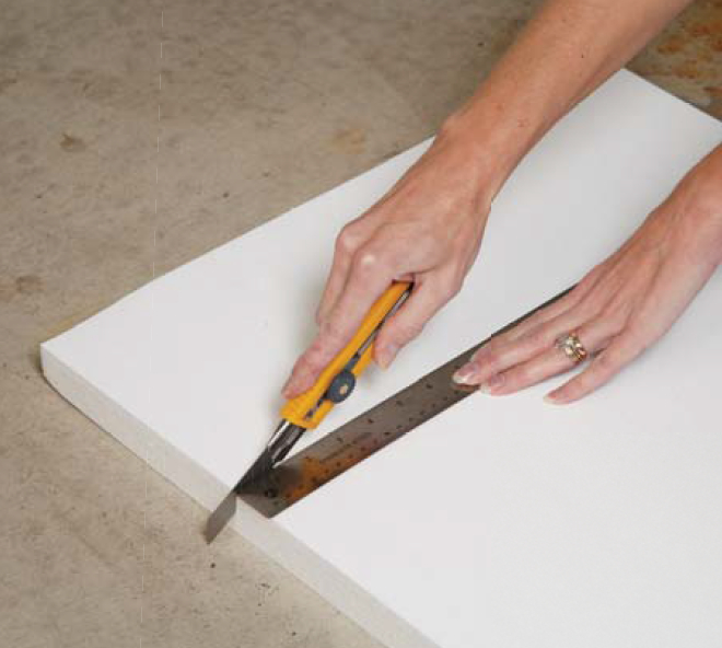 3:  Cut each insulation sheet to length