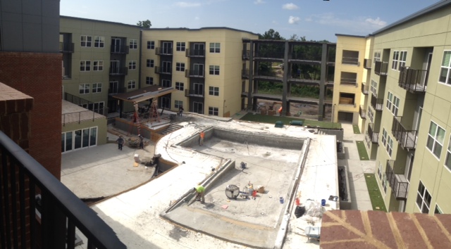 Florida pool deck, geofoam installation