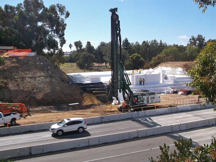 Caltrans Using Blocks of Polystyrene for Freeway Offramp Support