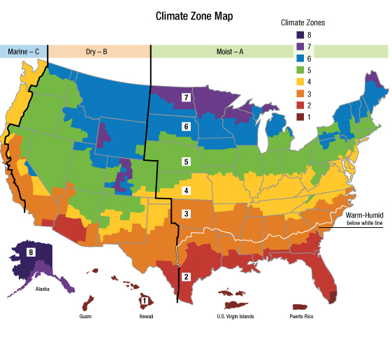 Insulation Chart By Region